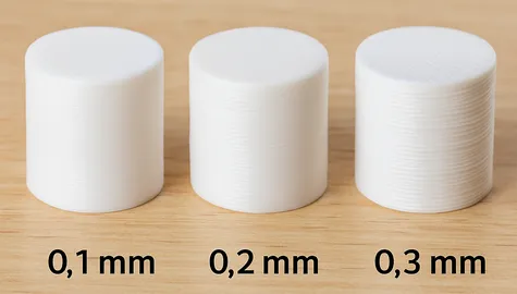 Comparaison hauteur de couche impression 3D
