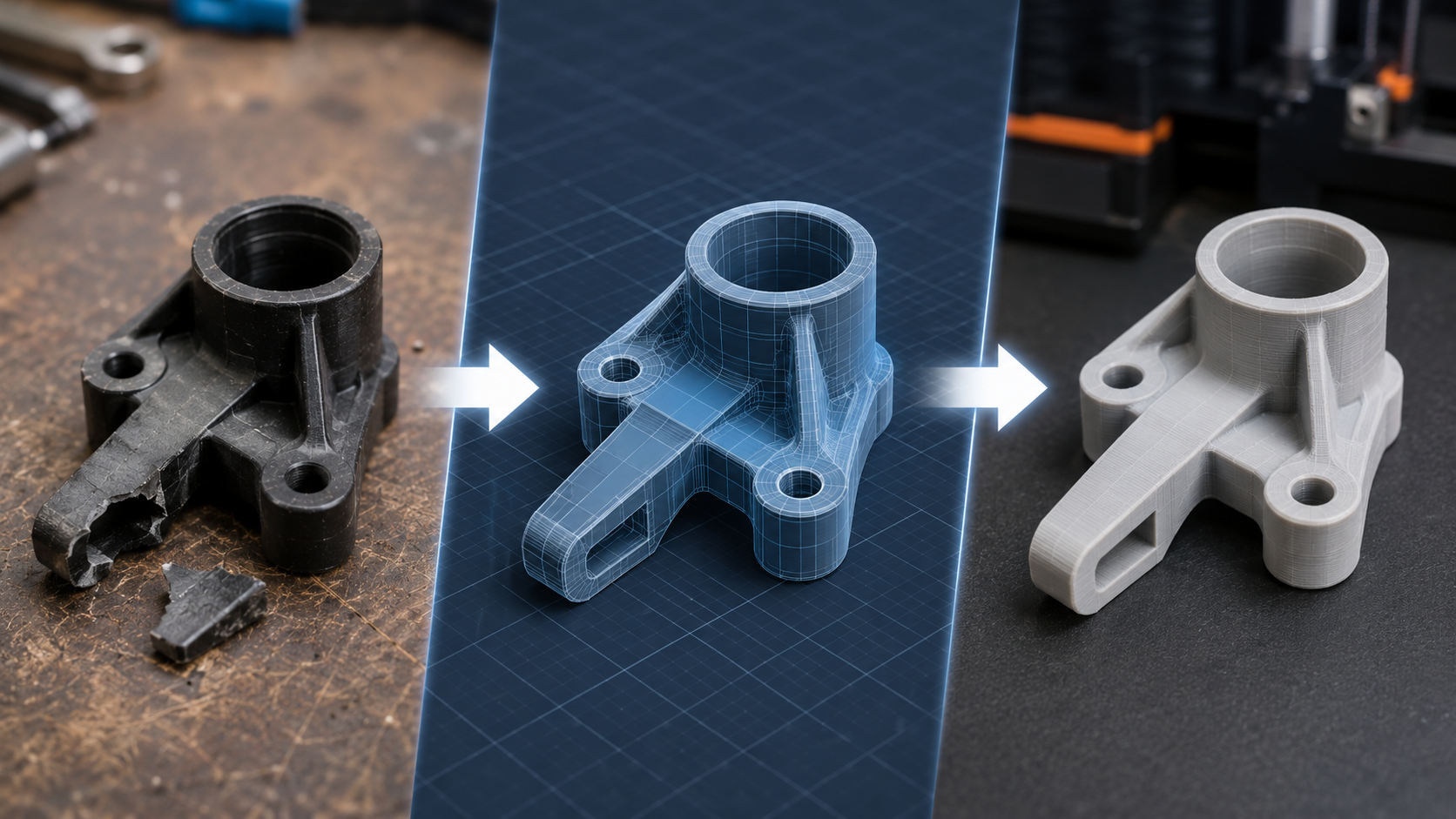 Rétro-ingénierie : reproduire une pièce cassée en 3D
